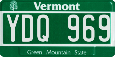 VT license plate YDQ969