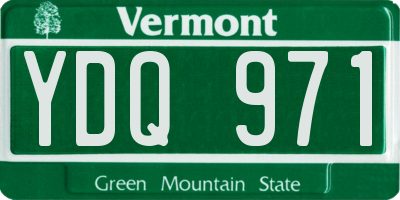 VT license plate YDQ971