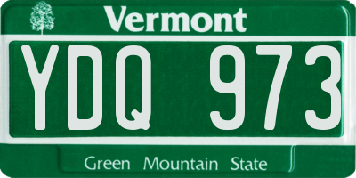 VT license plate YDQ973