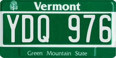 VT license plate YDQ976