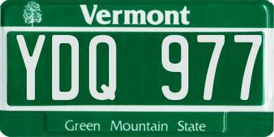VT license plate YDQ977