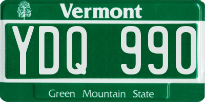 VT license plate YDQ990
