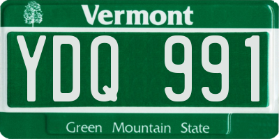 VT license plate YDQ991