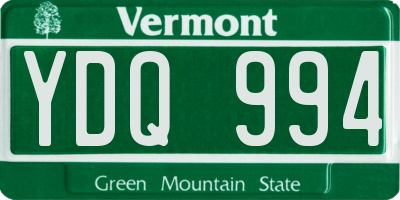 VT license plate YDQ994