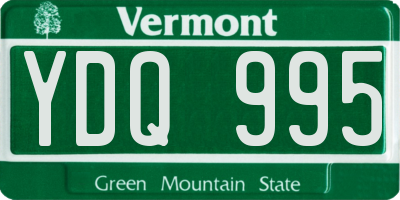 VT license plate YDQ995