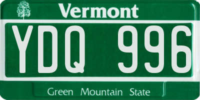 VT license plate YDQ996