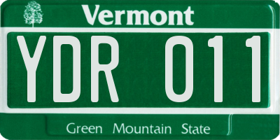 VT license plate YDR011