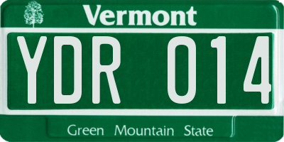 VT license plate YDR014