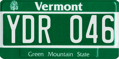 VT license plate YDR046