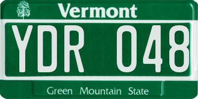 VT license plate YDR048