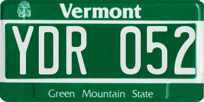 VT license plate YDR052
