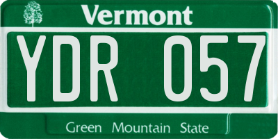 VT license plate YDR057