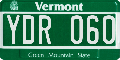 VT license plate YDR060