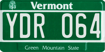 VT license plate YDR064