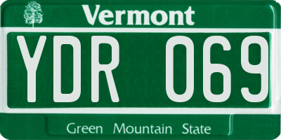 VT license plate YDR069