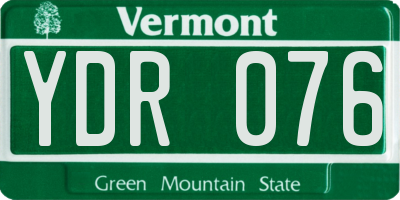VT license plate YDR076