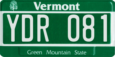 VT license plate YDR081