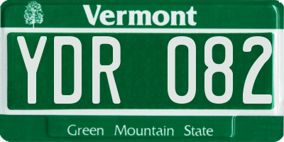 VT license plate YDR082