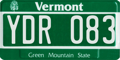VT license plate YDR083