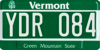 VT license plate YDR084