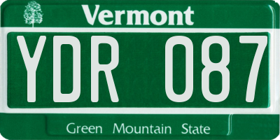 VT license plate YDR087