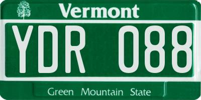 VT license plate YDR088
