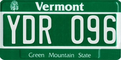 VT license plate YDR096