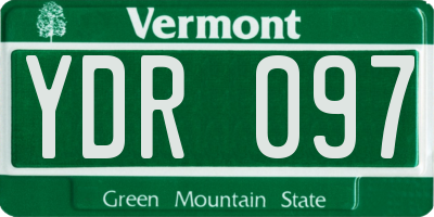 VT license plate YDR097