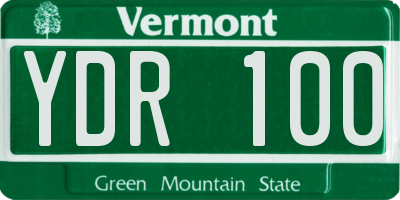 VT license plate YDR100