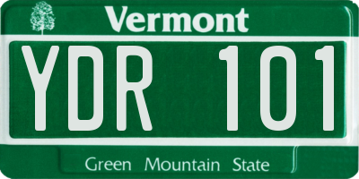 VT license plate YDR101