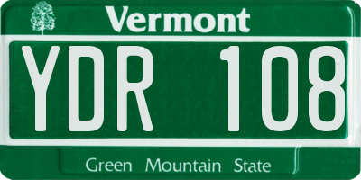 VT license plate YDR108