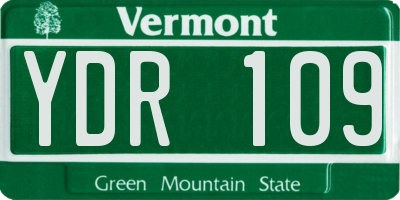 VT license plate YDR109