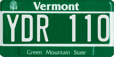 VT license plate YDR110