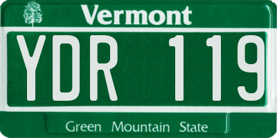 VT license plate YDR119