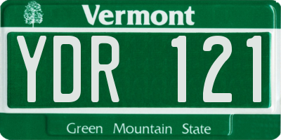 VT license plate YDR121