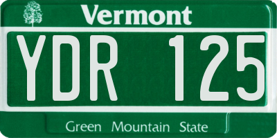 VT license plate YDR125