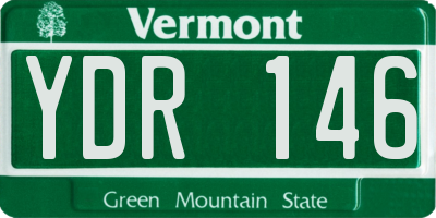 VT license plate YDR146