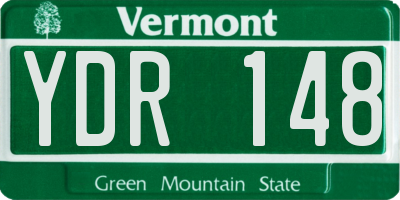 VT license plate YDR148