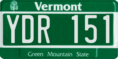 VT license plate YDR151