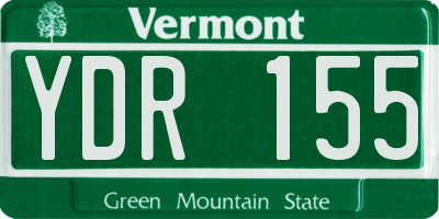VT license plate YDR155