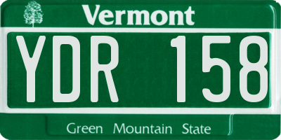 VT license plate YDR158