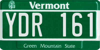 VT license plate YDR161