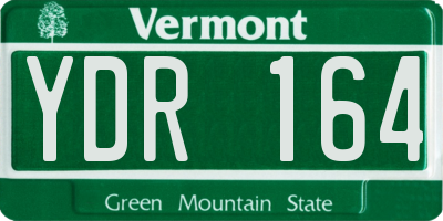 VT license plate YDR164