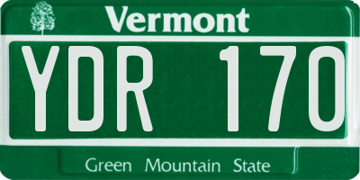 VT license plate YDR170