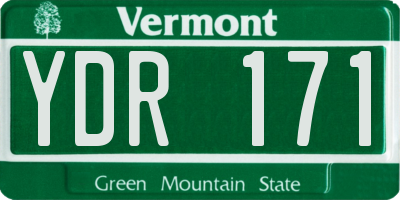 VT license plate YDR171