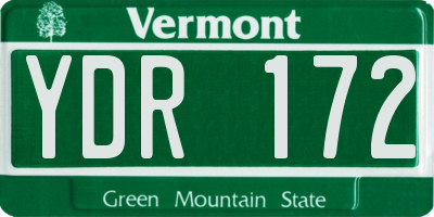VT license plate YDR172