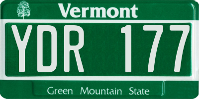 VT license plate YDR177