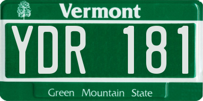 VT license plate YDR181