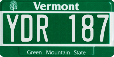 VT license plate YDR187