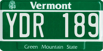 VT license plate YDR189